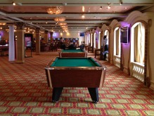 Adjacent to the Louis XIV Casino we found these pool tables ... never did get a chance to see how that worked at sea!